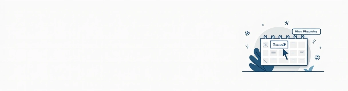 Bild, das einen Kalender oder eine Online-Buchungsschnittstelle symbolisiert